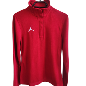 raudonas jordan dri fit sportinis džemperis su užtrauktuku